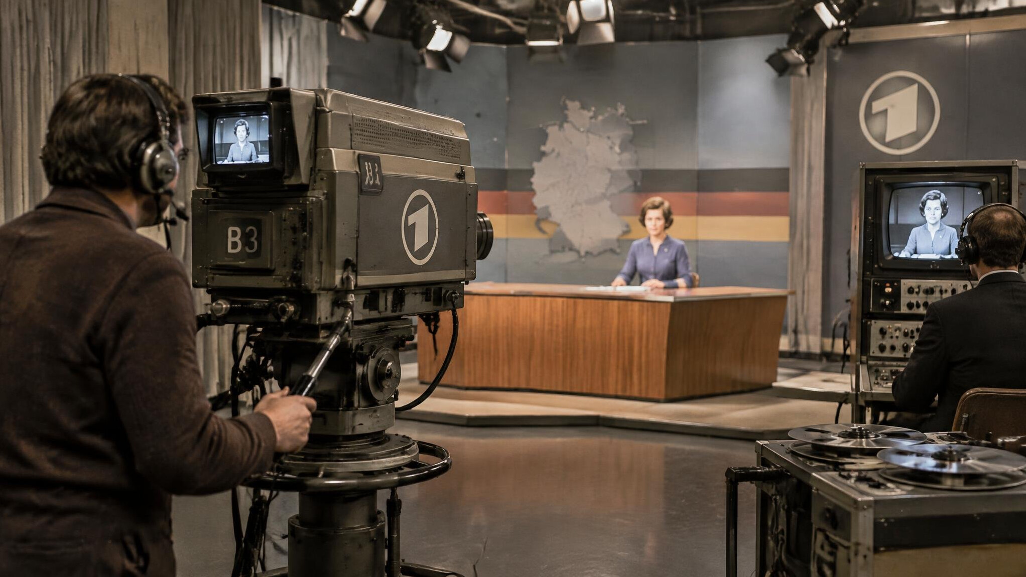 vintage german tv studio
