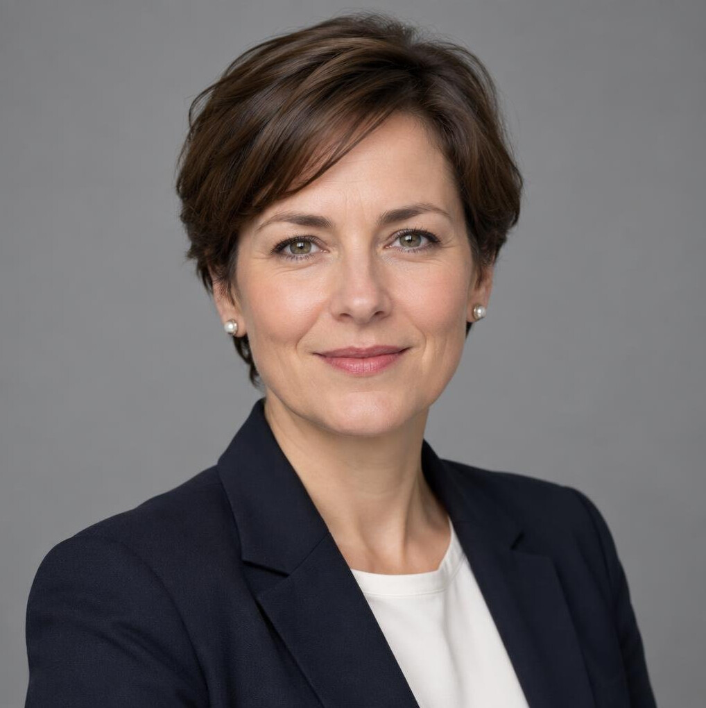 Studio portrait of a woman in professional attire